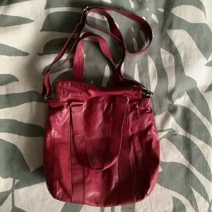 m0851 small week end carry all, buttery soft leather, colour Redwood, pre-owned